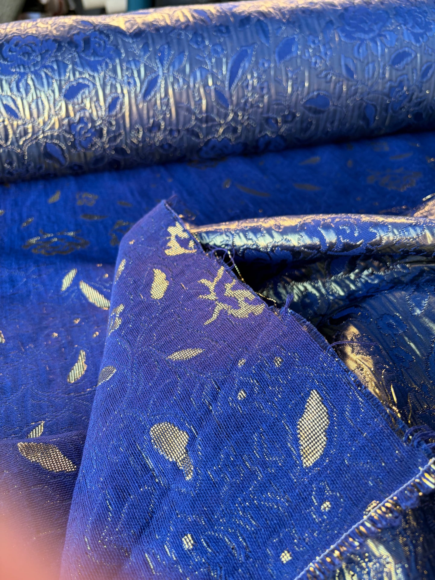RALPH 004 indigo/gold cotton jacquard