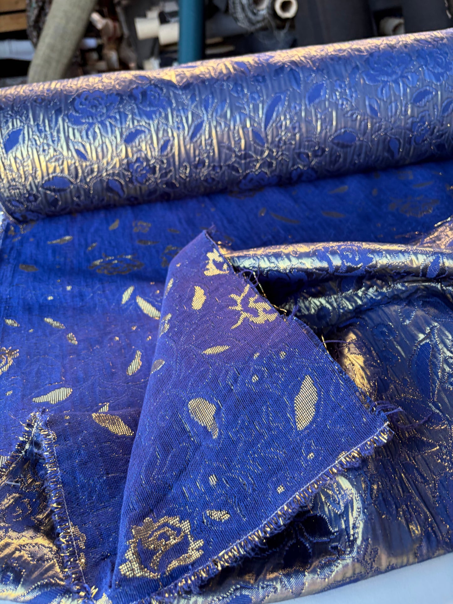 RALPH 004 indigo/gold cotton jacquard