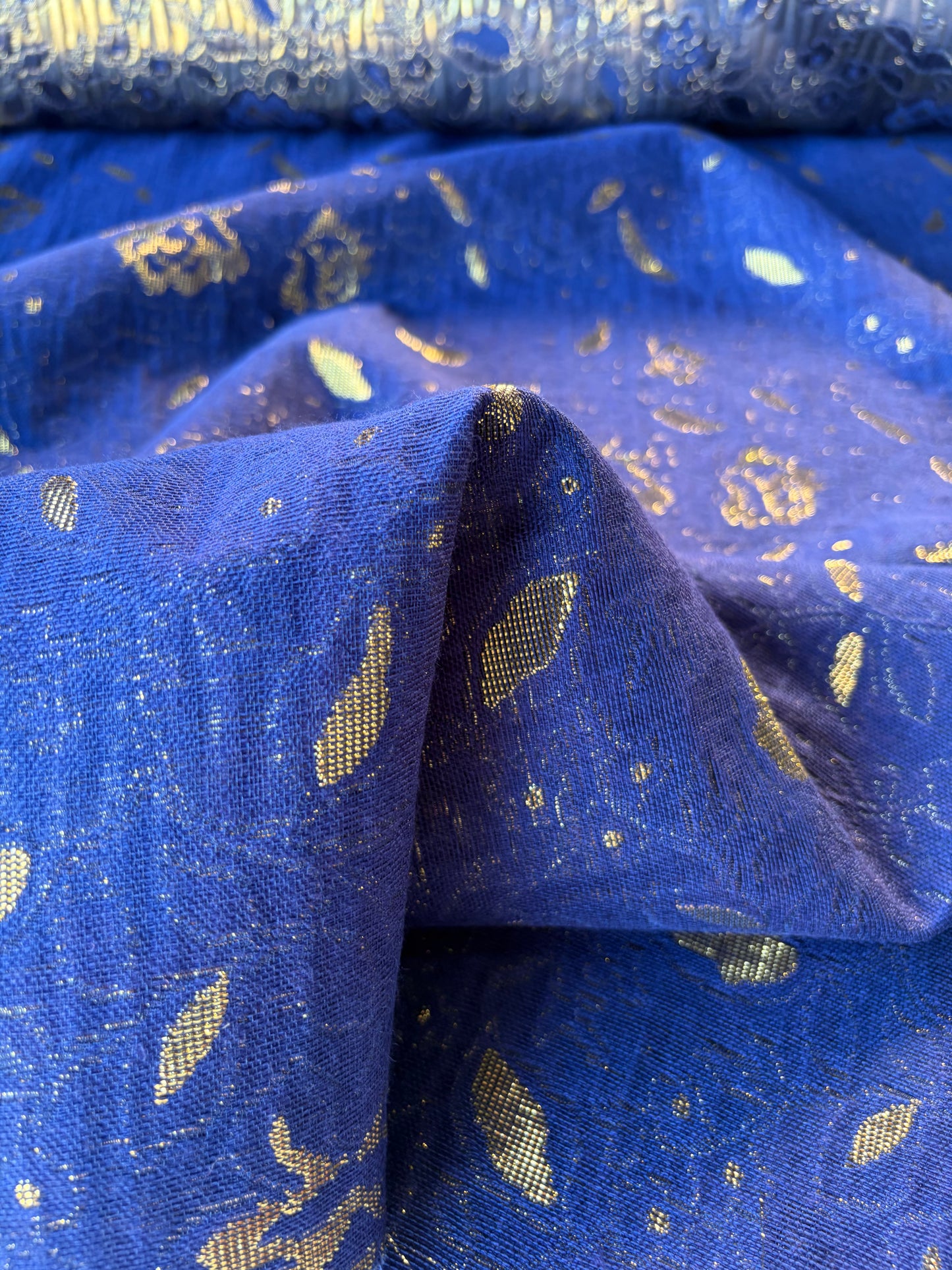 RALPH 004 indigo/gold cotton jacquard