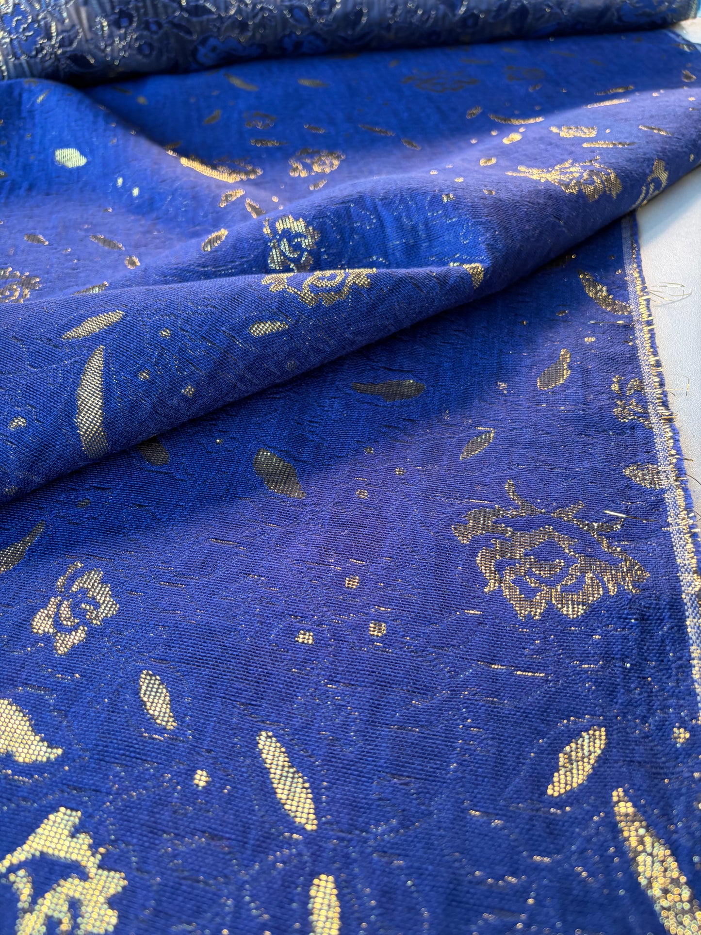 RALPH 004 indigo/gold cotton jacquard