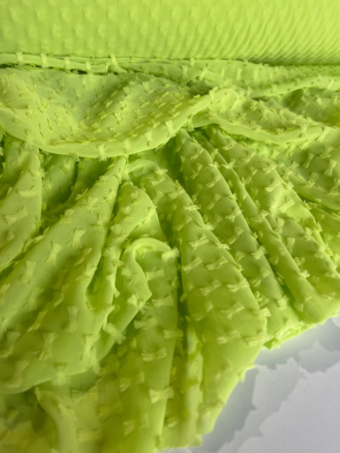 BAKU 020 georgette fil coupé lime