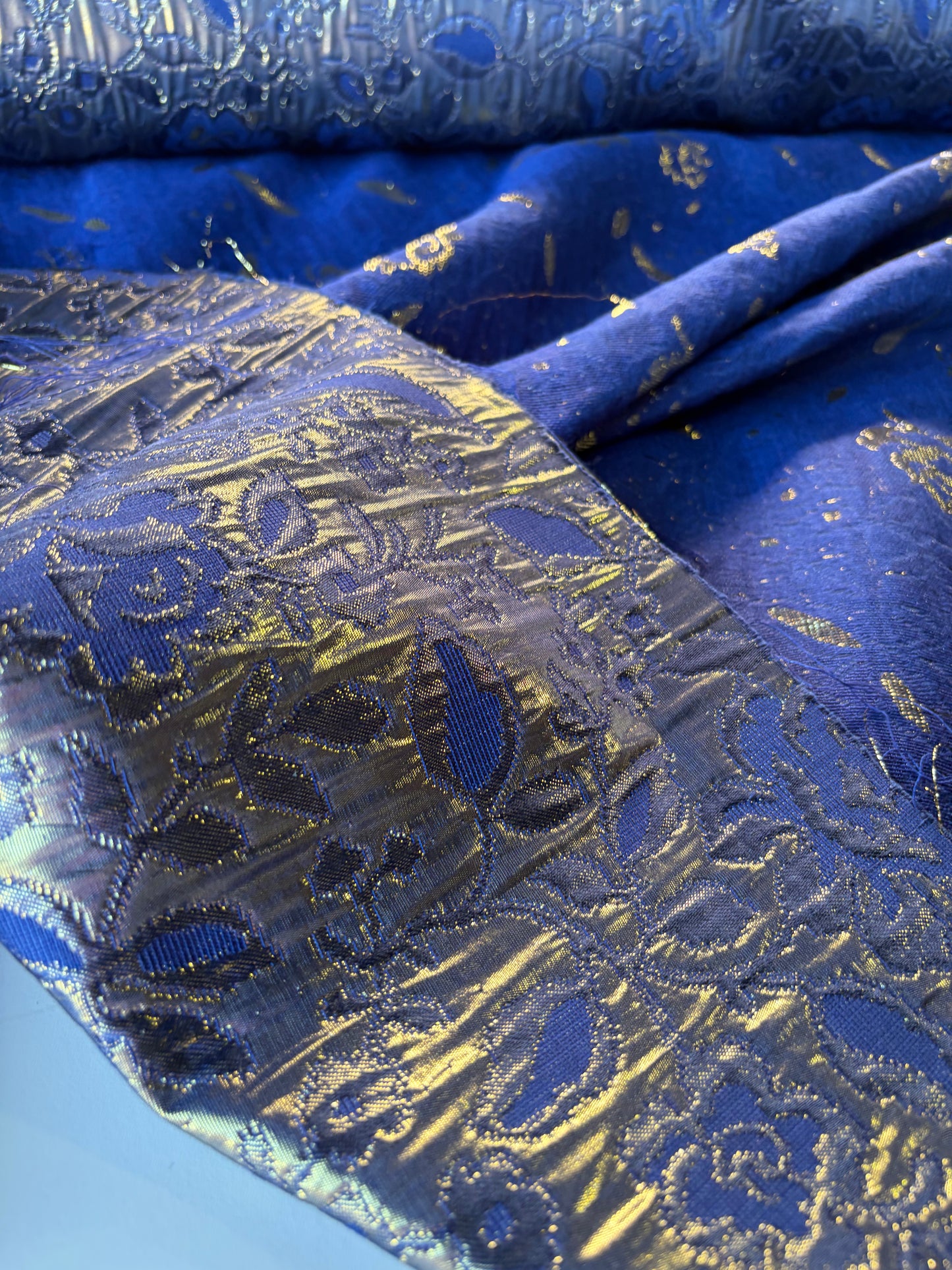 RALPH 004 indigo/gold cotton jacquard
