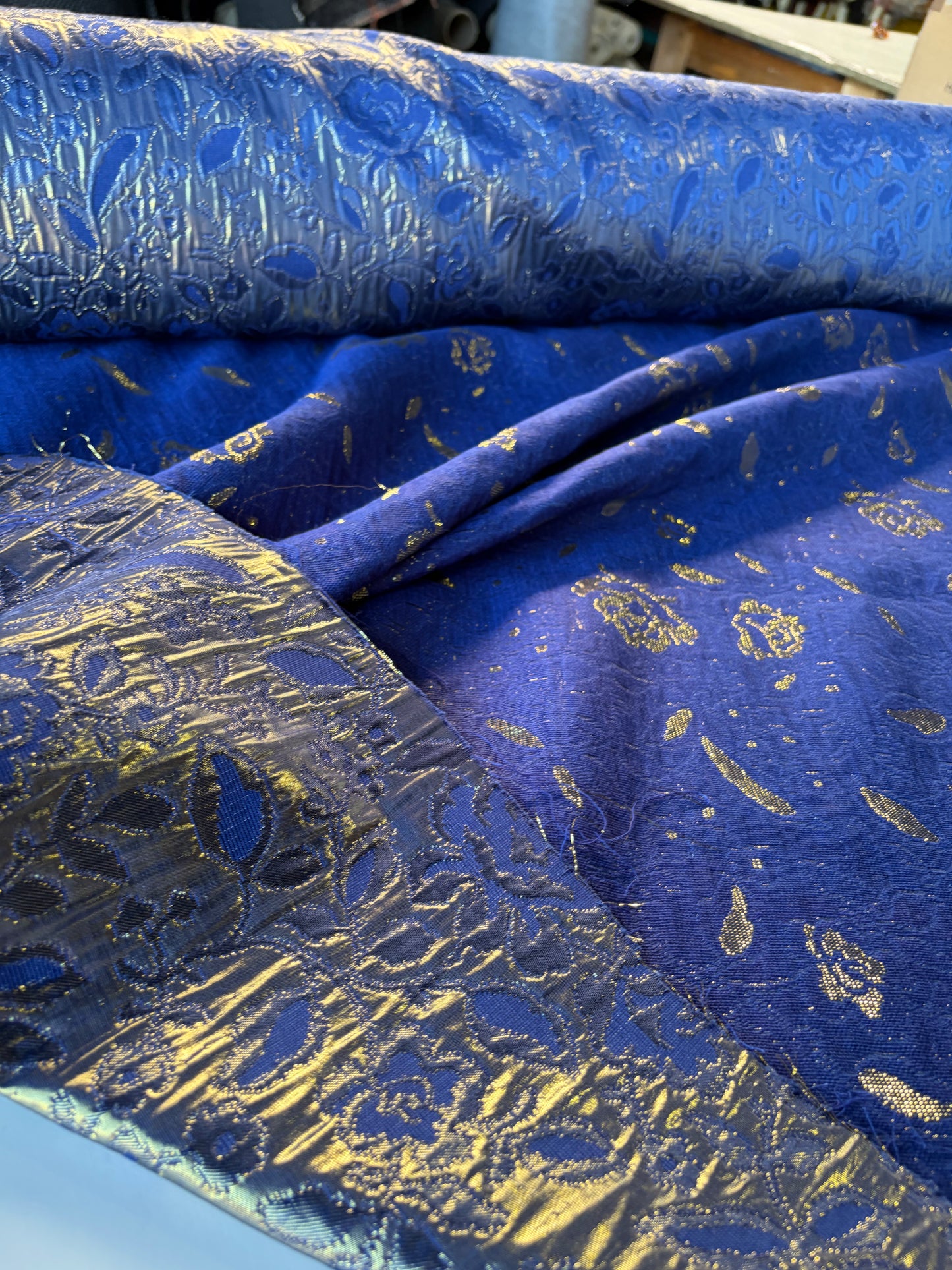 RALPH 004 indigo/gold cotton jacquard