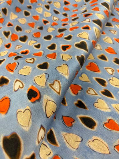 VIC 030 tafettas with hearts