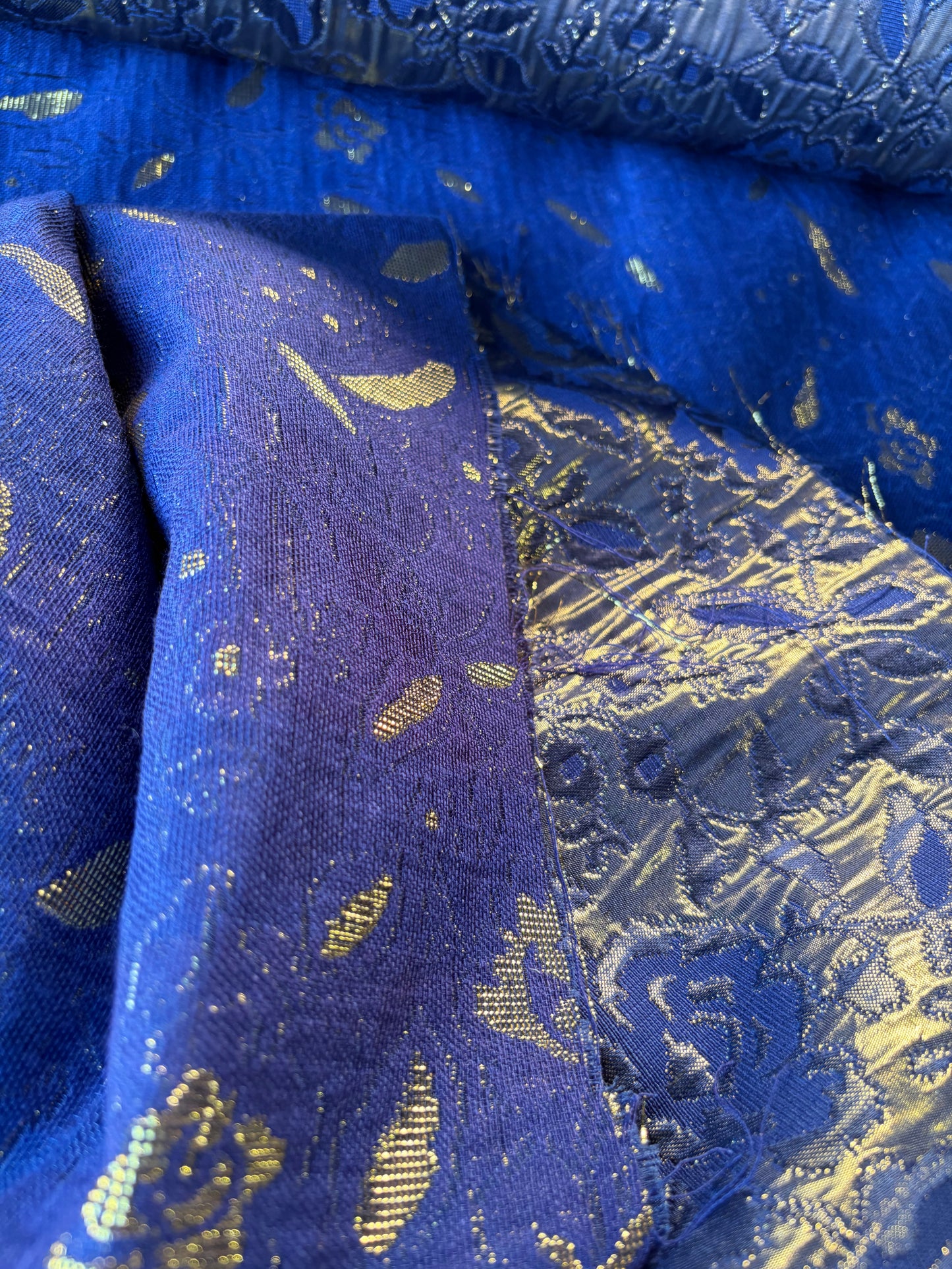 RALPH 004 indigo/gold cotton jacquard