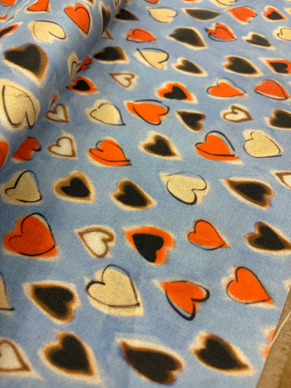 VIC 030 tafettas with hearts