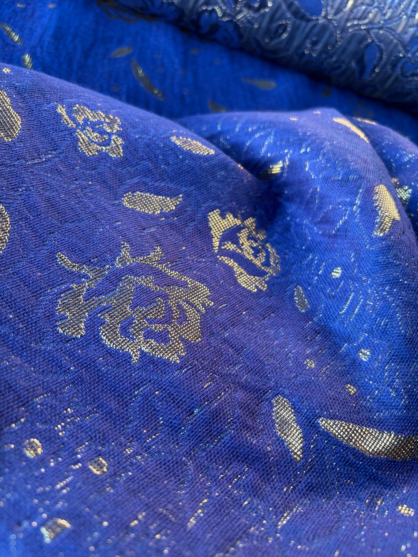 RALPH 004 indigo/gold cotton jacquard