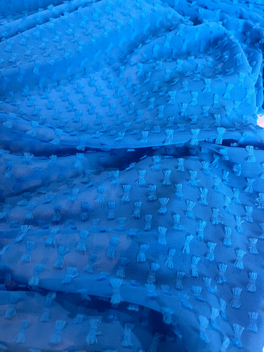 BAKU 021 georgette fil coupé French blue