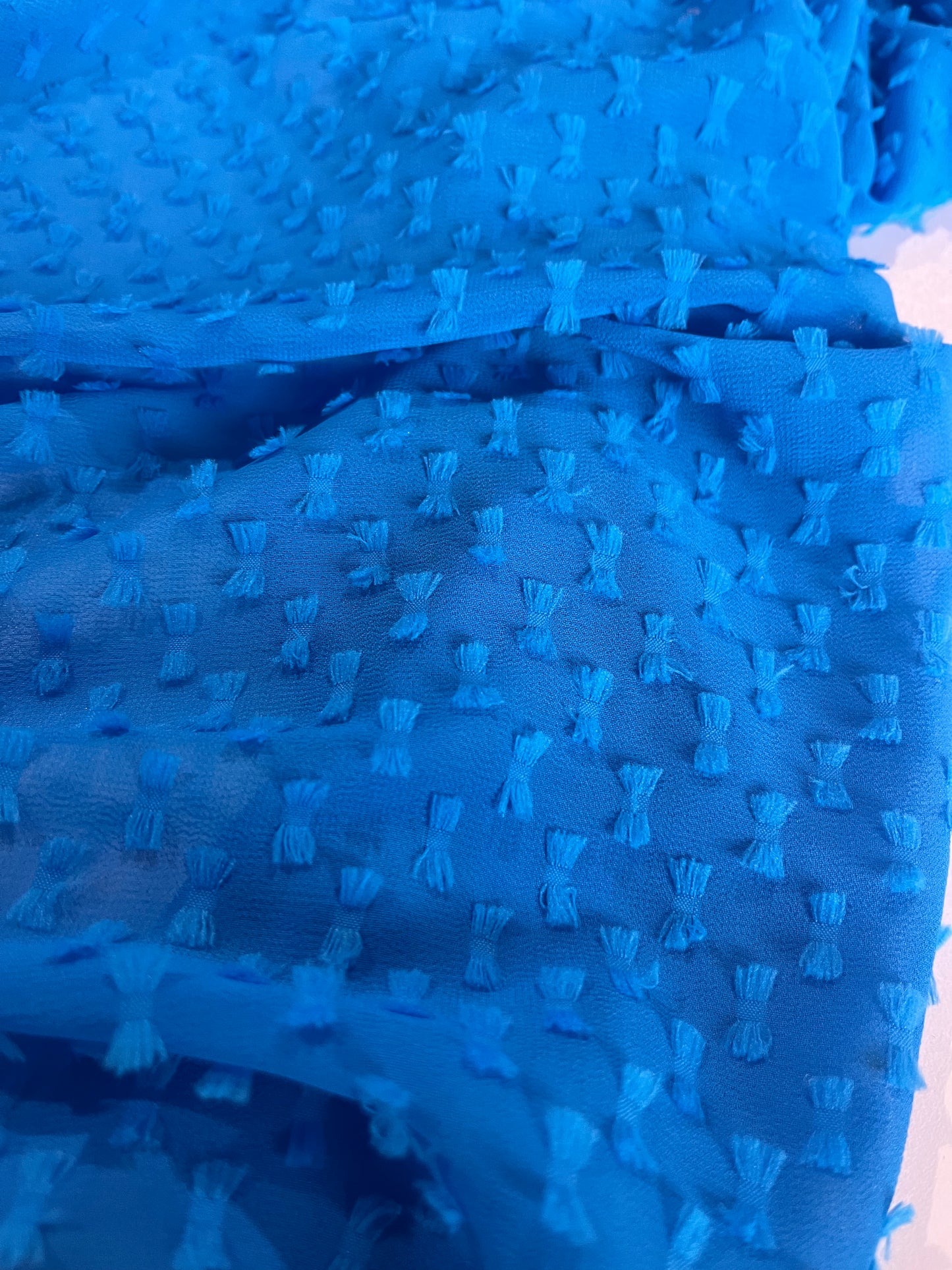 BAKU 021 georgette fil coupé French blue