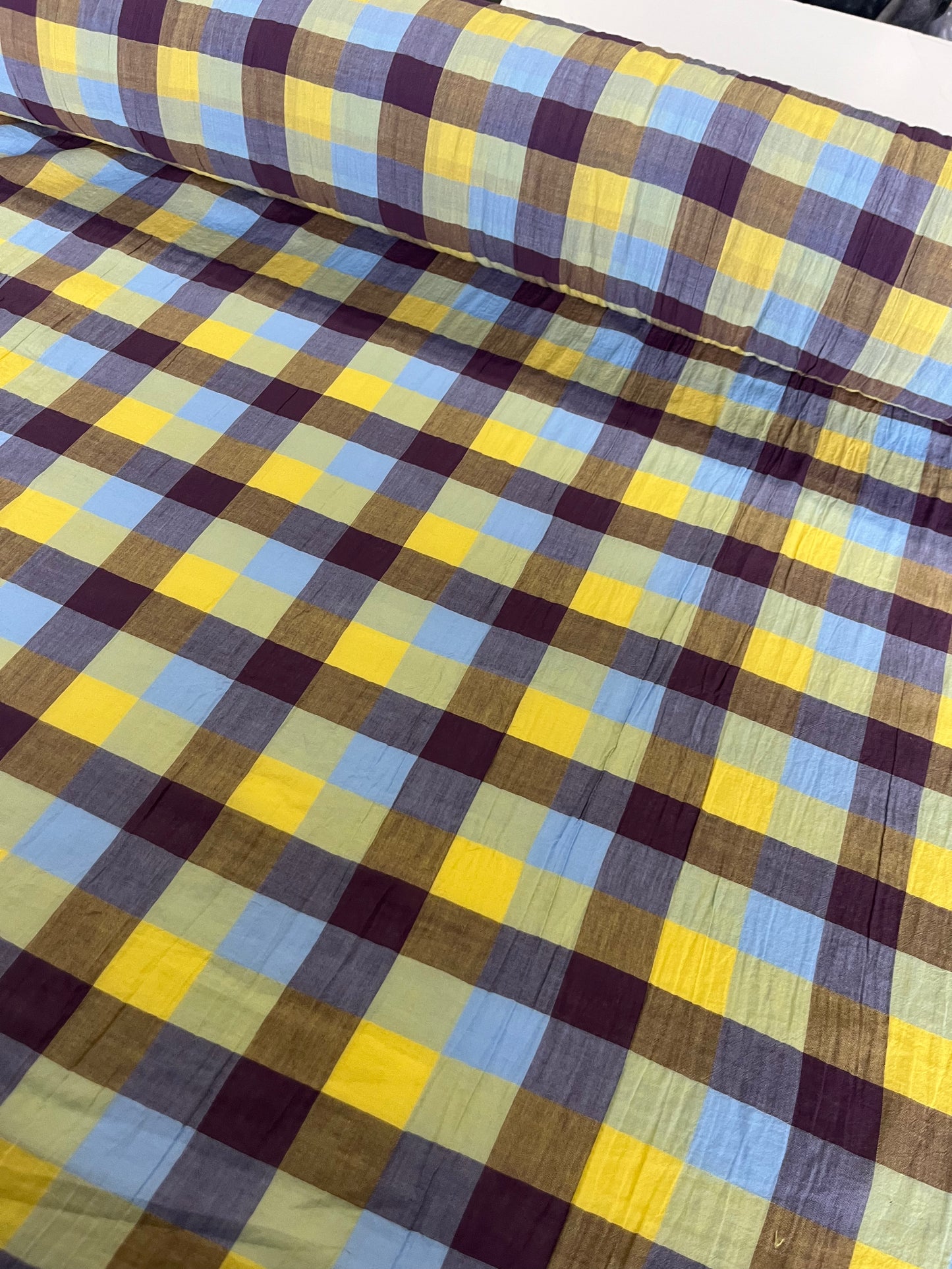 BAKU 023 cotton seersucker check