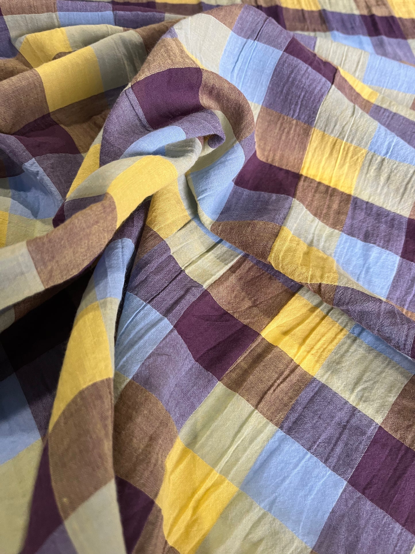 BAKU 023 cotton seersucker check