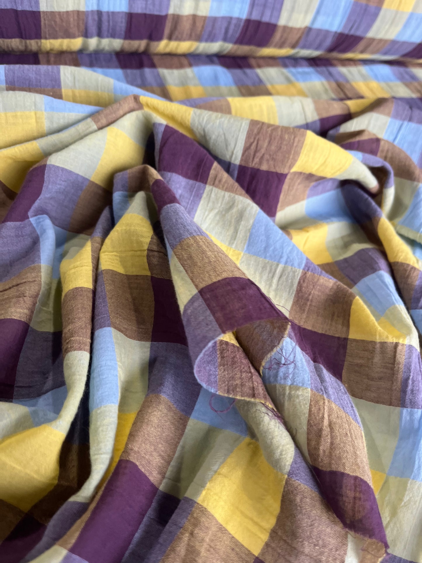 BAKU 023 cotton seersucker check