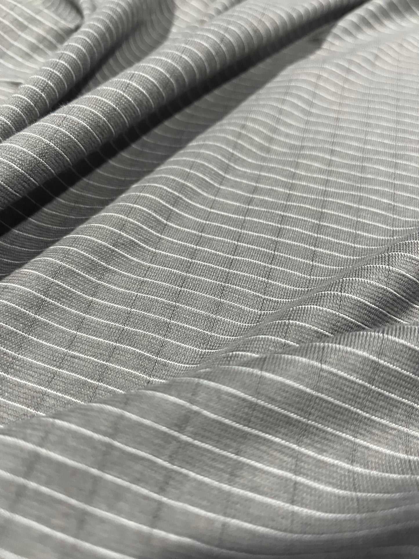 E01 Jersey cotton granit grey pinstripe