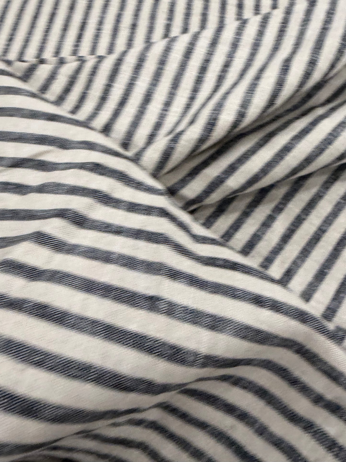 WALTHER 004 Oxford striped cotton shirting fabric navy