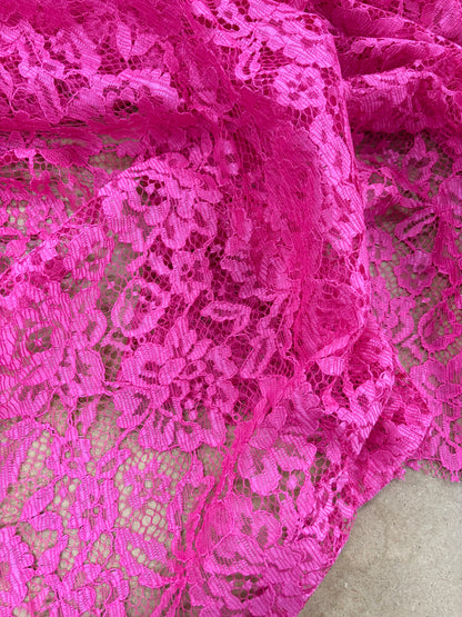 WALTHER 005 fuchsia coloured woven lace "dentelle"