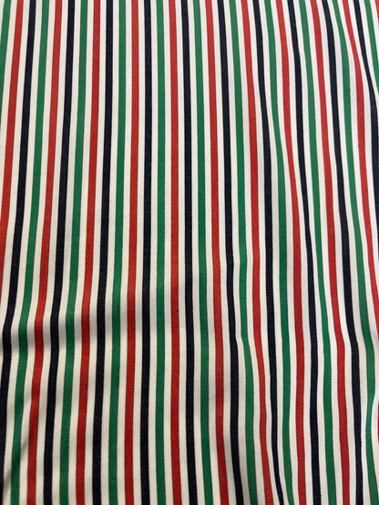 PC BAKU 026 cotton woven stripe akris/green