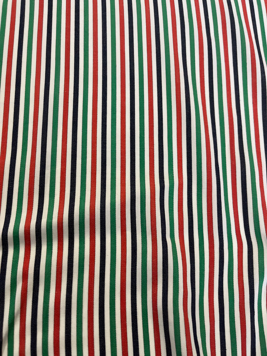 BAKU O26 cotton woven stripe akris/green