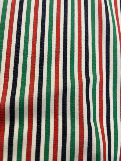 PC BAKU 026 cotton woven stripe akris/green