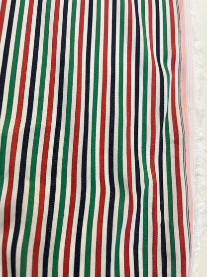 PC BAKU 026 cotton woven stripe akris/green