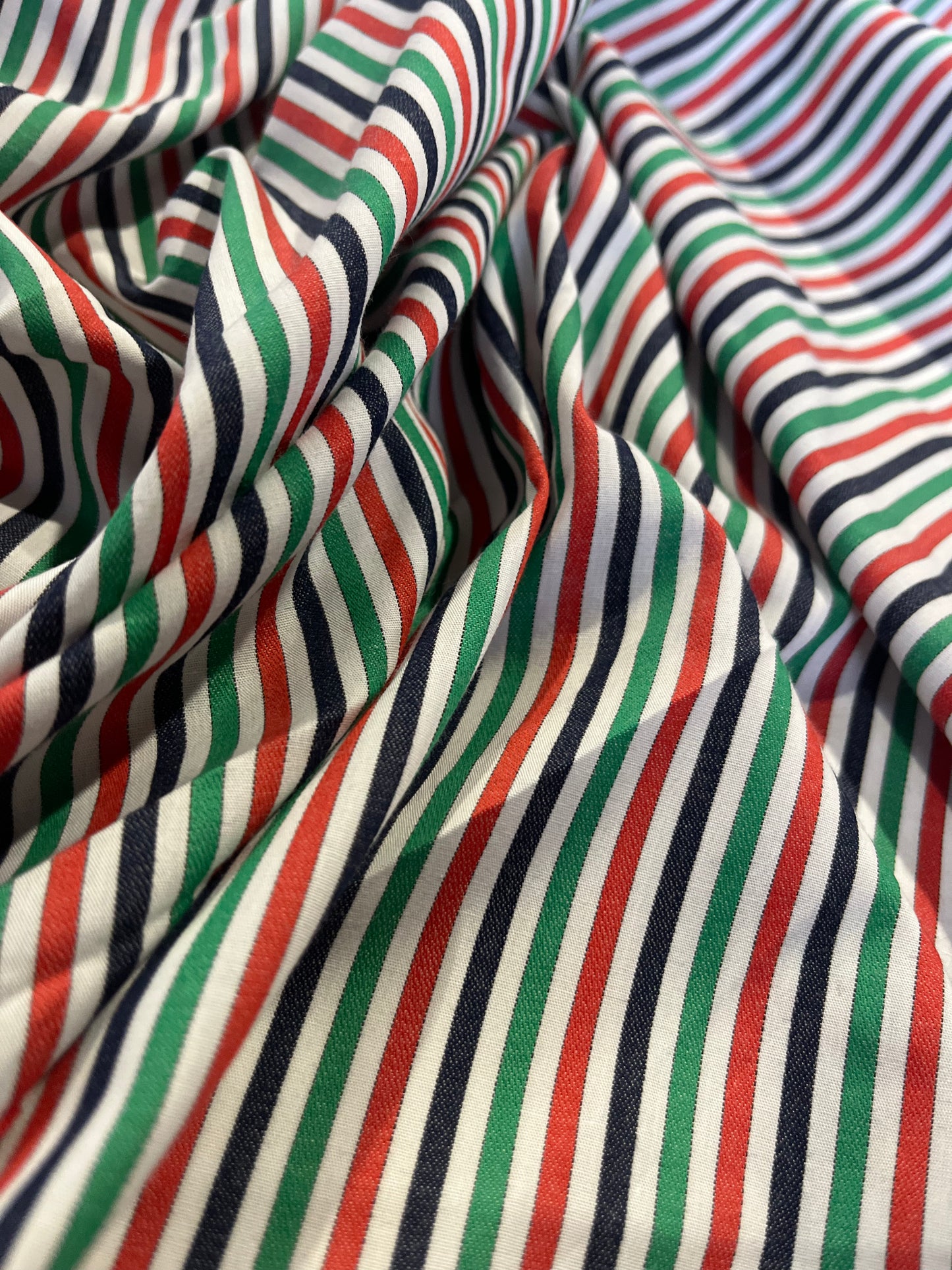 BAKU O26 cotton woven stripe akris/green