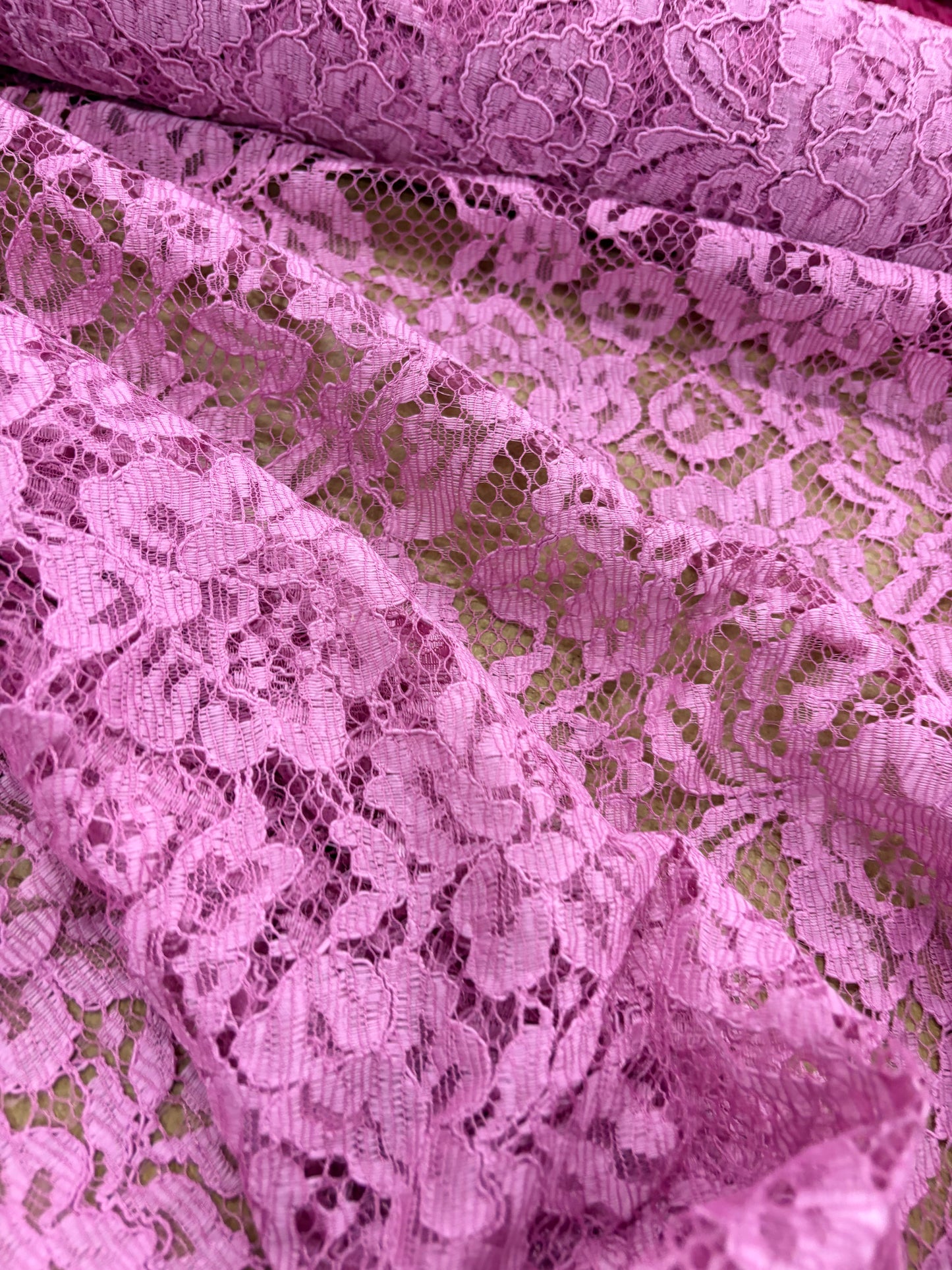 WALTHER 006 pink coloured woven lace "dentelle"