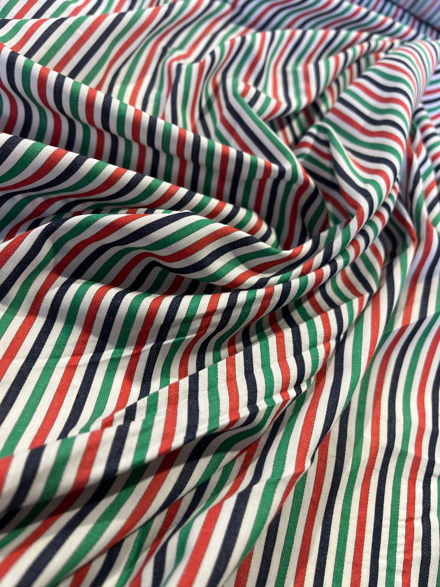 BAKU O26 cotton woven stripe akris/green