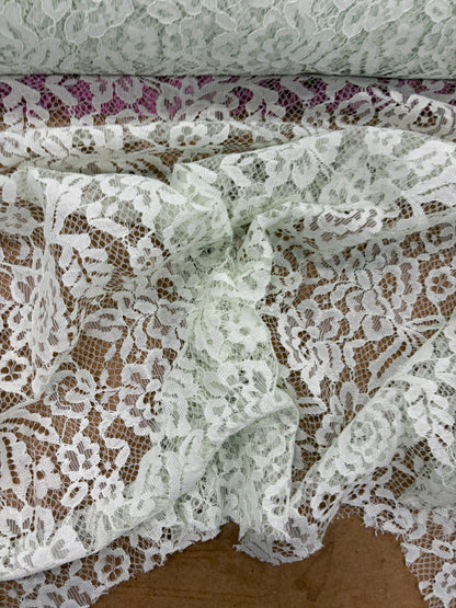 WALTHER 007 soft mint coloured woven lace "dentelle"