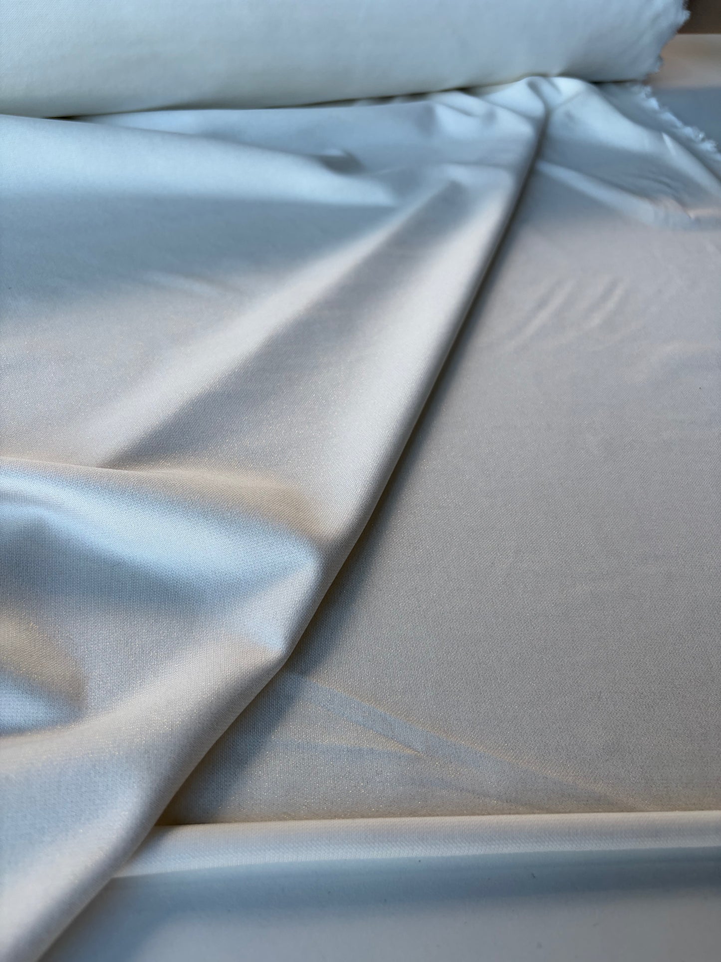 RALPH 010 compact stretchy shiny white jersey