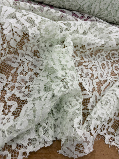 WALTHER 007 soft mint coloured woven lace "dentelle"