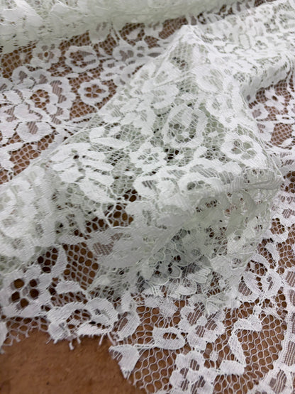 WALTHER 007 soft mint coloured woven lace "dentelle"