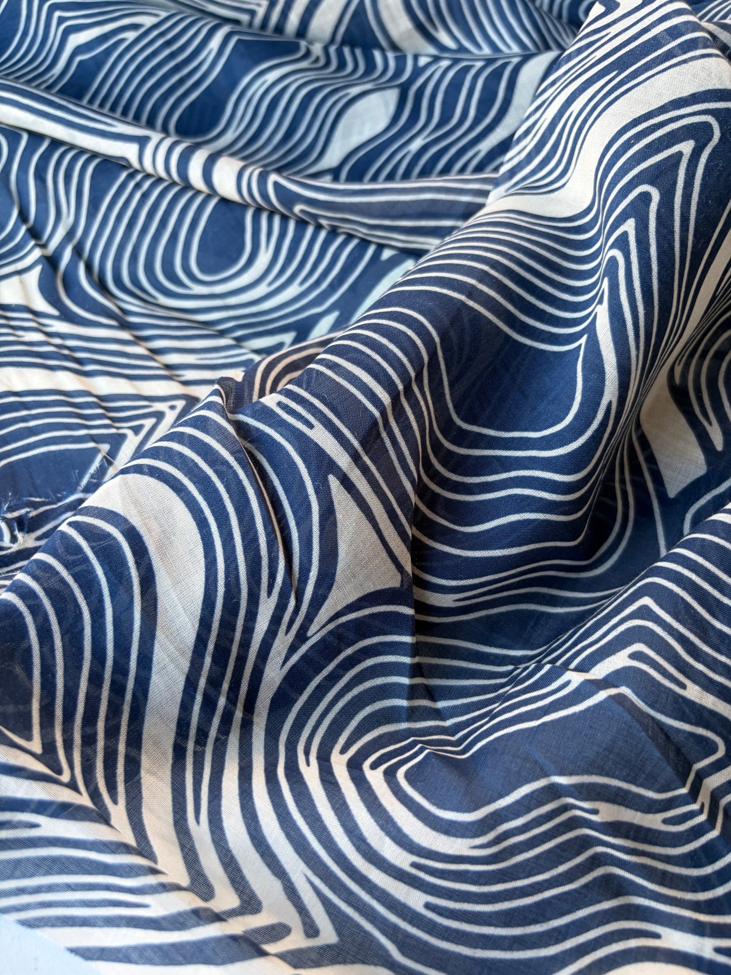 RALPH 011 indigo/white cotton voile print