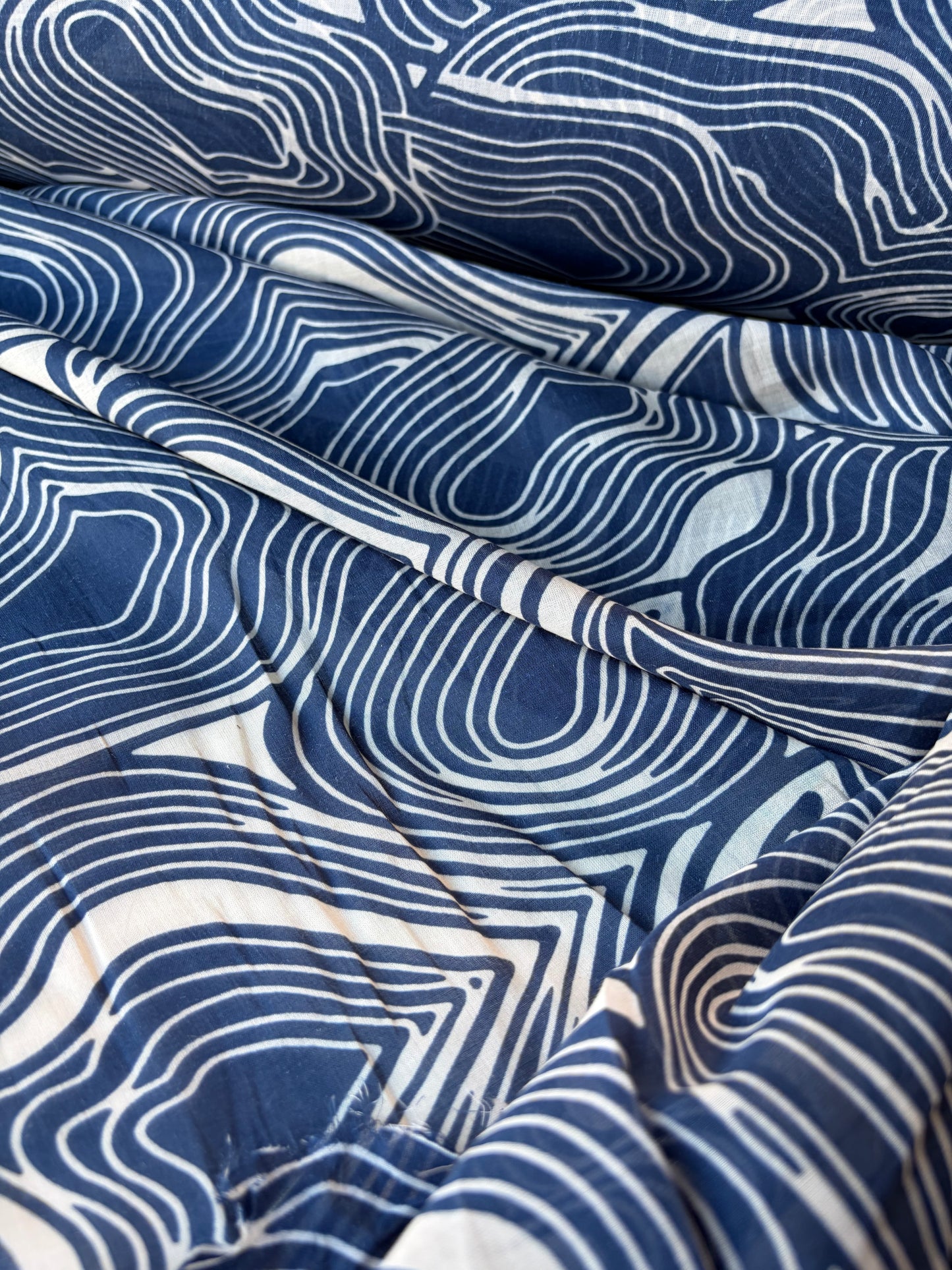 RALPH 011 indigo/white cotton voile print