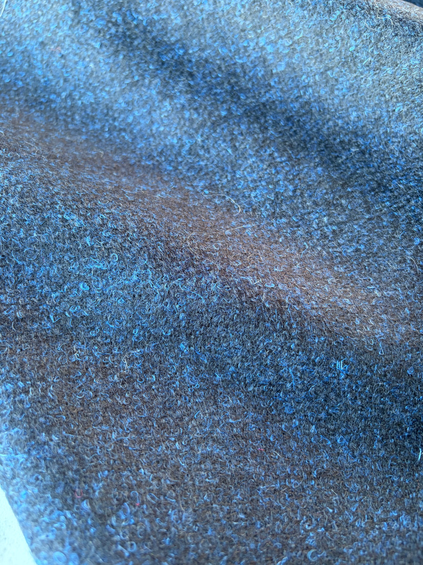 RALPH 012 navy/cobalt spickled carded wool drape