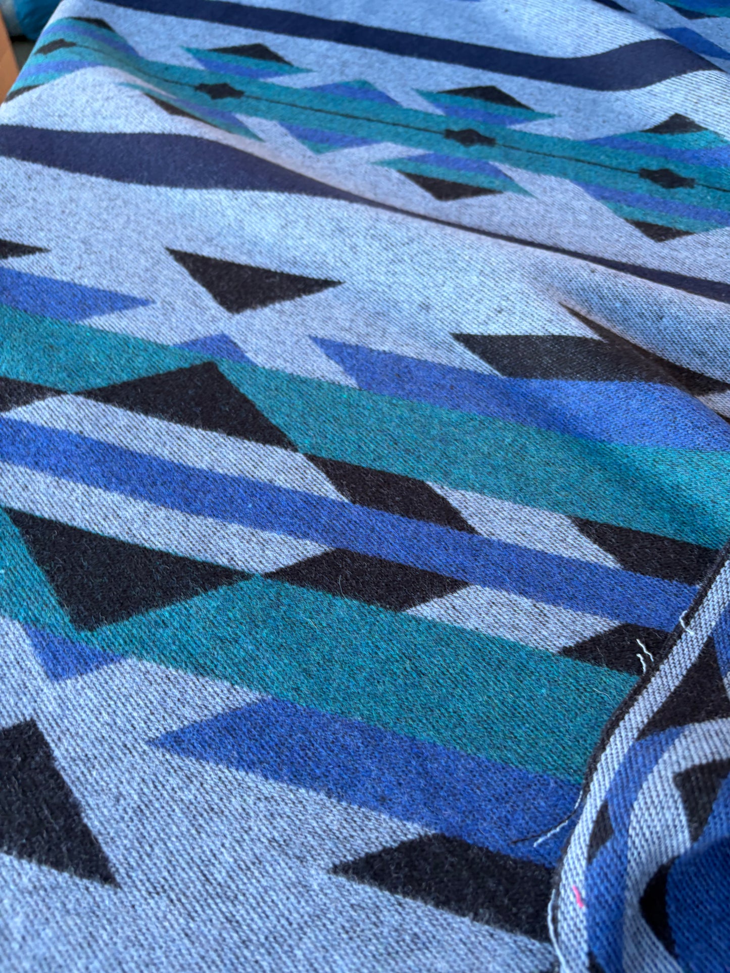 RALPH 015 black/green aztek heavy wool blanket