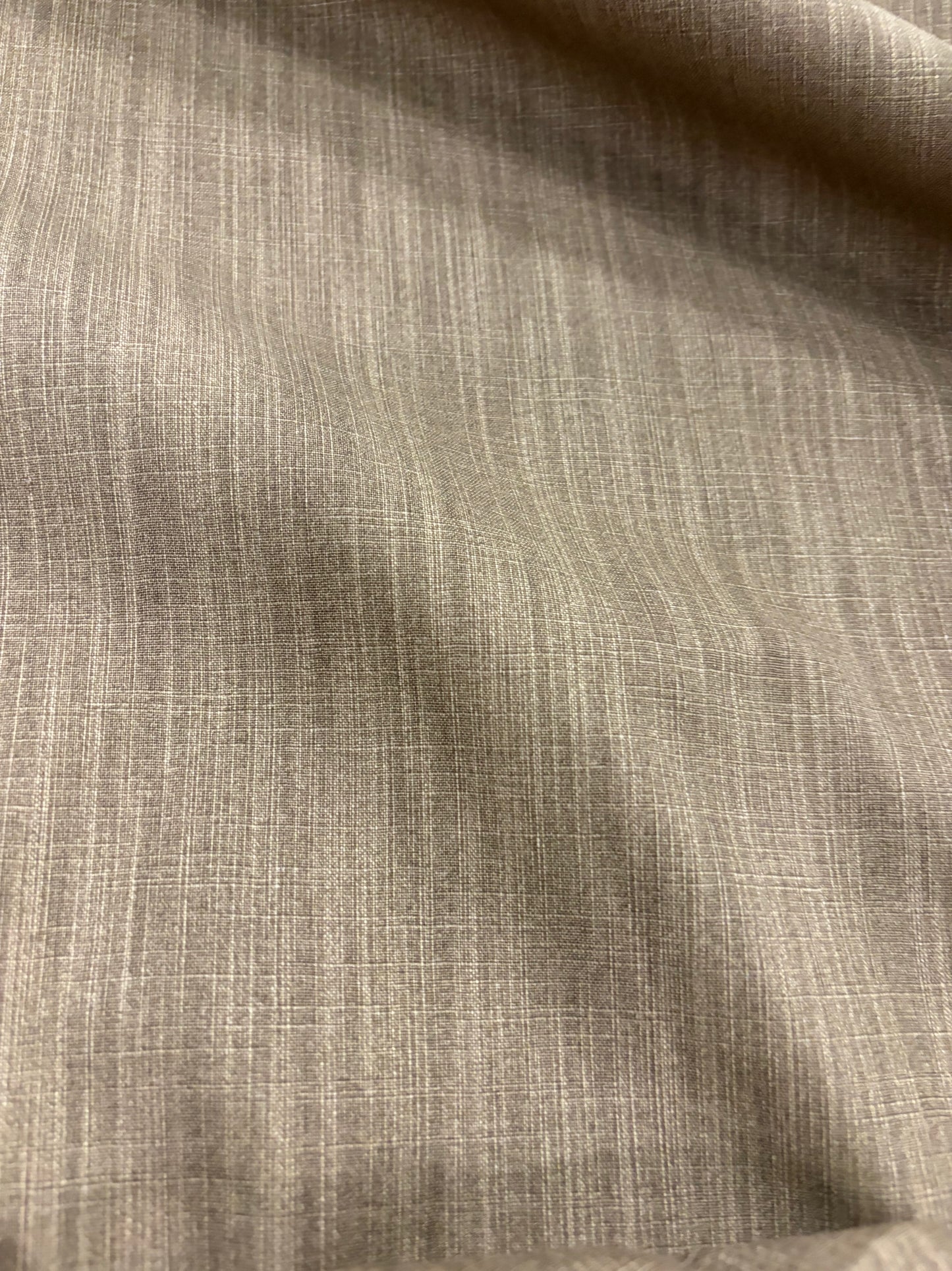 WALTHER 012 brown stonewashed cotton slub fabric