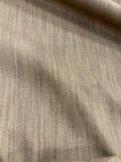 WALTHER 012 brown stonewashed cotton slub fabric