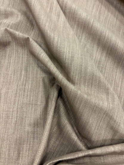 WALTHER 012 brown stonewashed cotton slub fabric