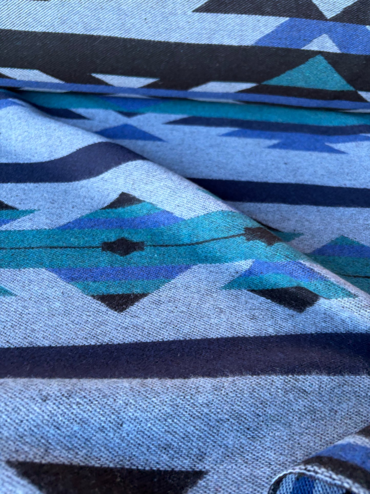 RALPH 015 black/green aztek heavy wool blanket