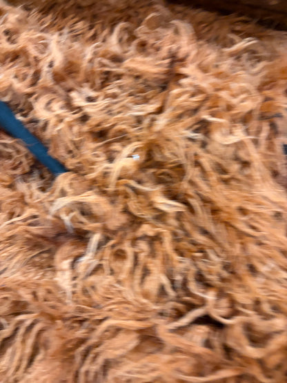 WALTHER 013 rust colourd hairy fabric with seethrough parts