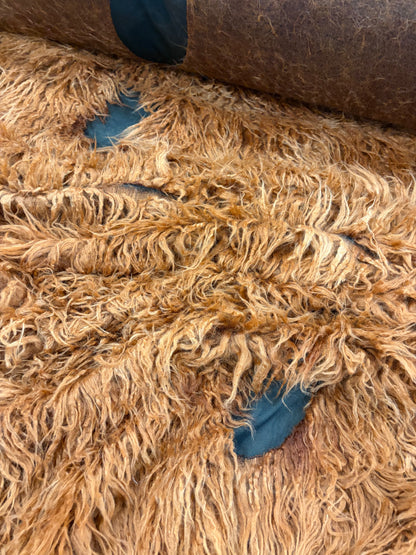 WALTHER 013 rust colourd hairy fabric with seethrough parts