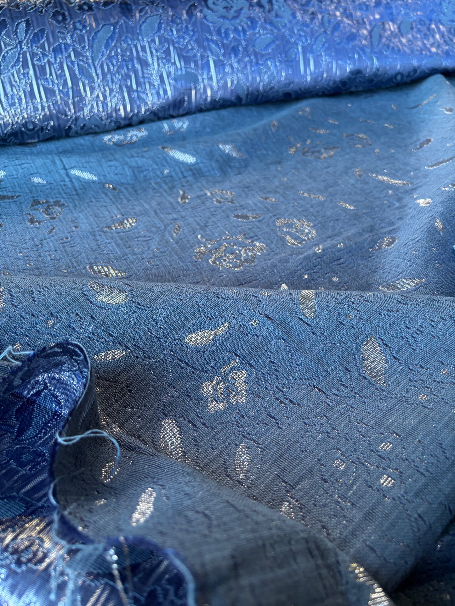 RALPH 017 indigo/silver cotton jacquard