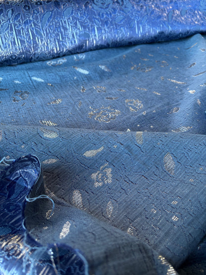 PC RALPH 017 indigo/silver cotton jacquard