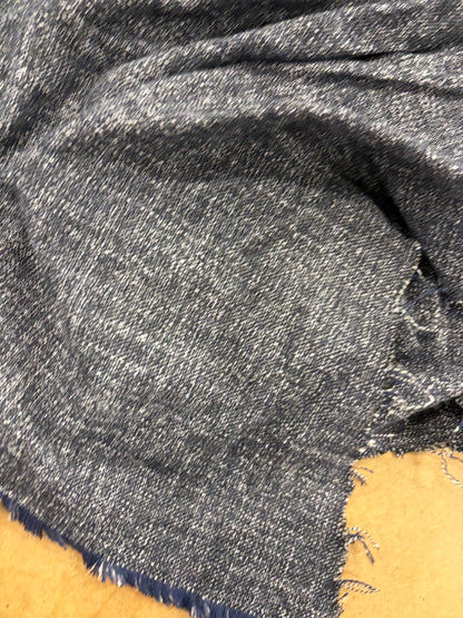WALTHER 015 navy cotton stretch tweed suiting fabric