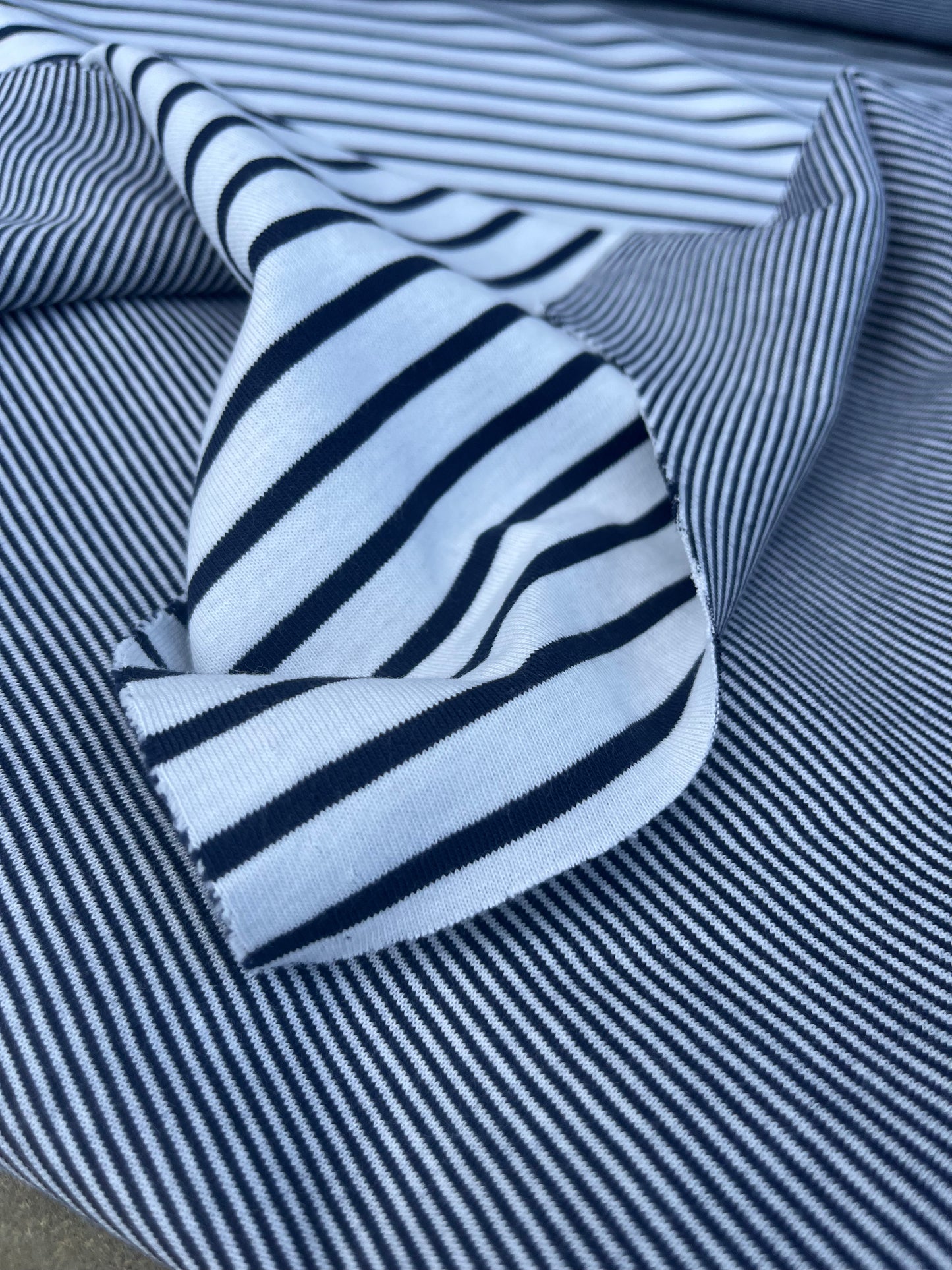 EUDINE 020 heavy cotton jersey stripes double face
