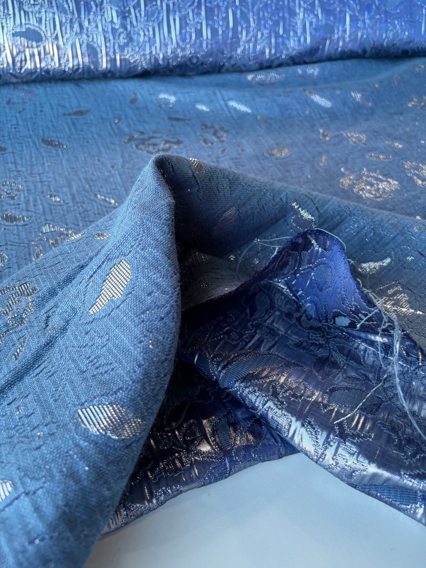 RALPH 017 indigo/silver cotton jacquard