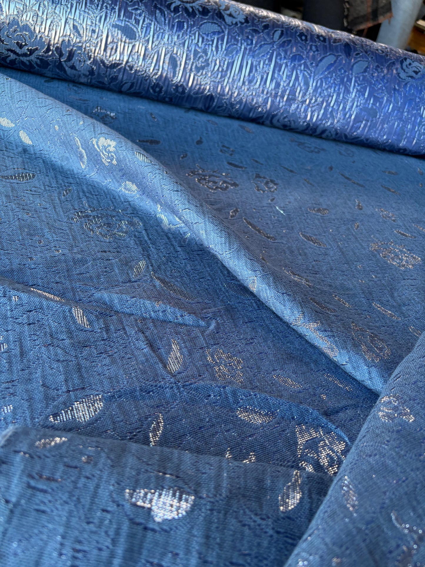 RALPH 017 indigo/silver cotton jacquard