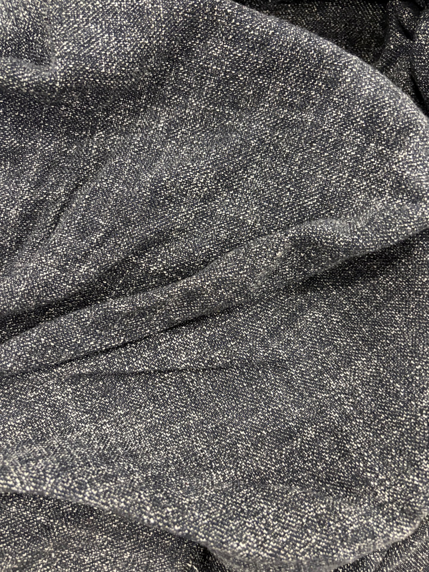 WALTHER 015 navy cotton stretch tweed suiting fabric