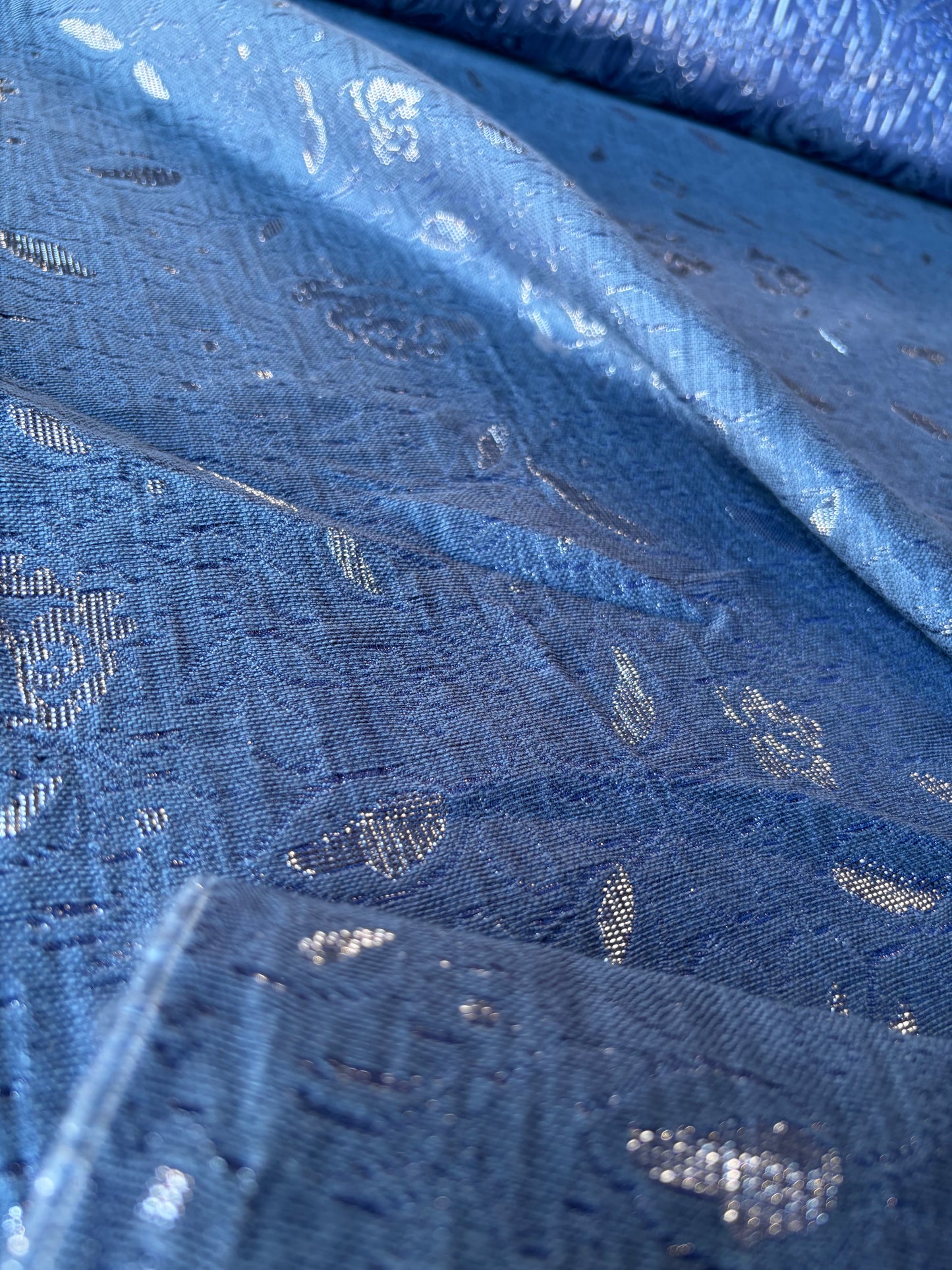 RALPH 017 indigo/silver cotton jacquard