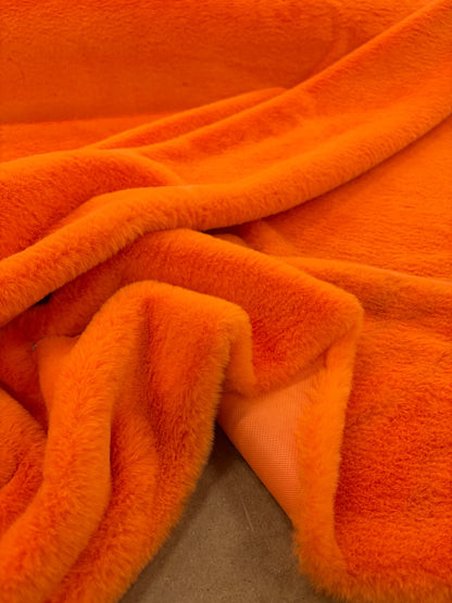 WALTHER 016 bright orange cuddle minky fabric
