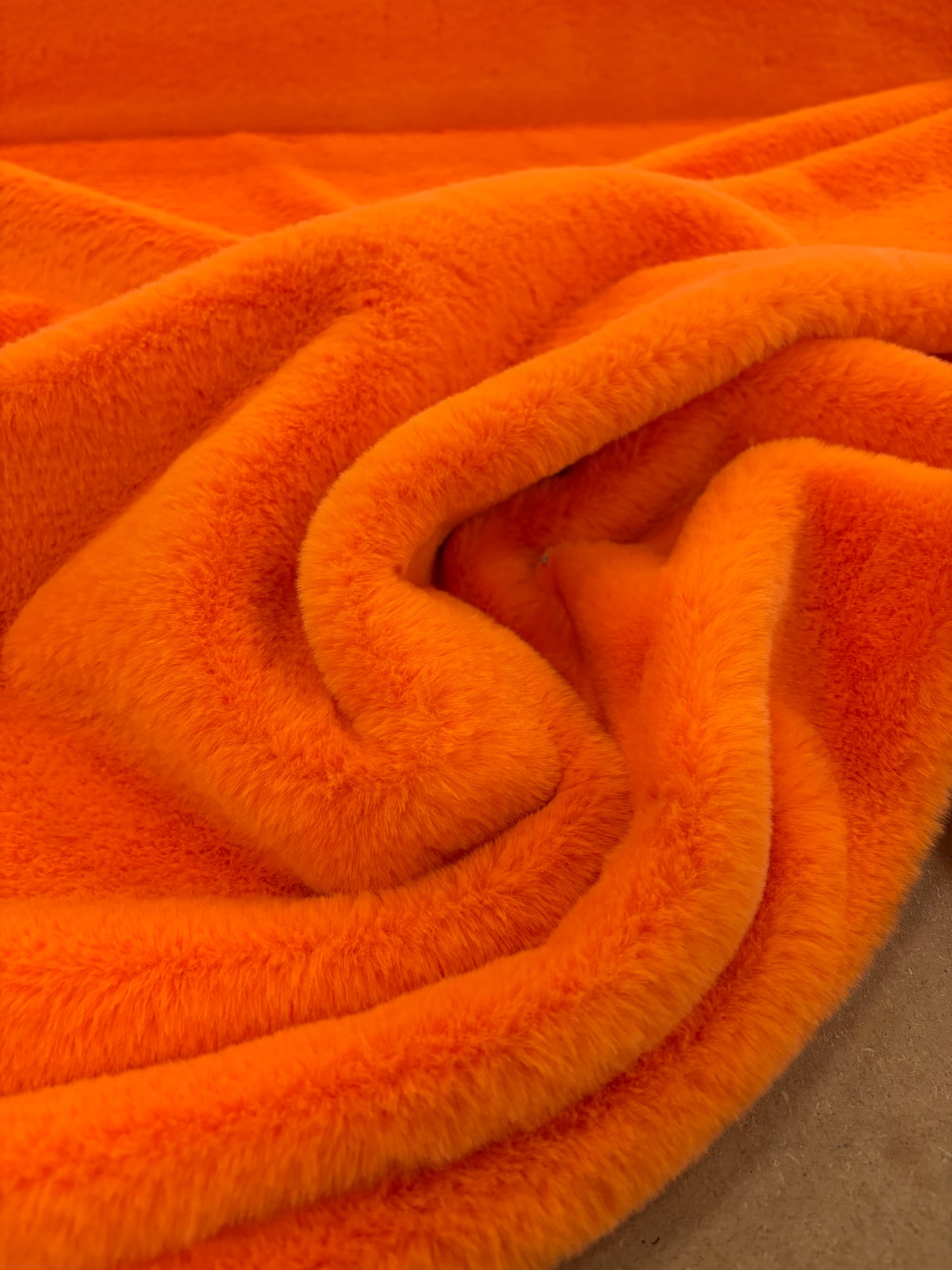 WALTHER 016 bright orange cuddle minky fabric